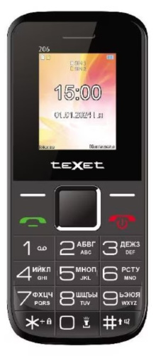 сертифицированный teXet TM-206 Черный