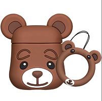 продажа Чехол для AirPods Brown Bear силиконовый коричневый Deppa 